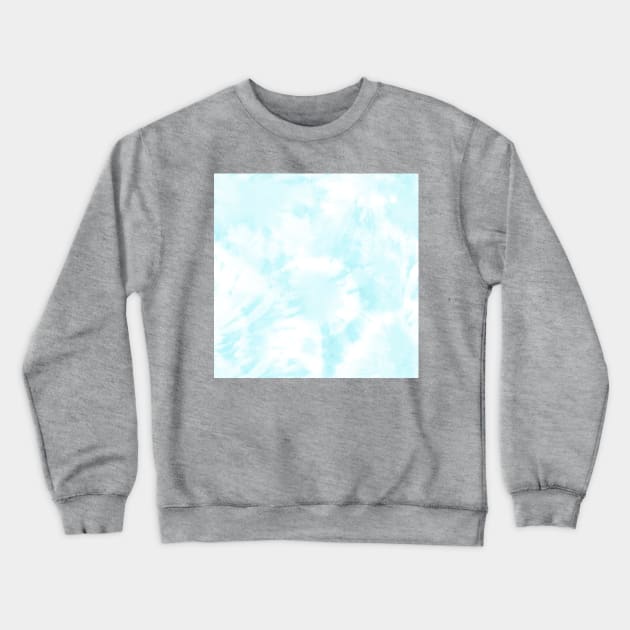 Light Blue Pastel Tie-Dye Crewneck Sweatshirt by Carolina Díaz